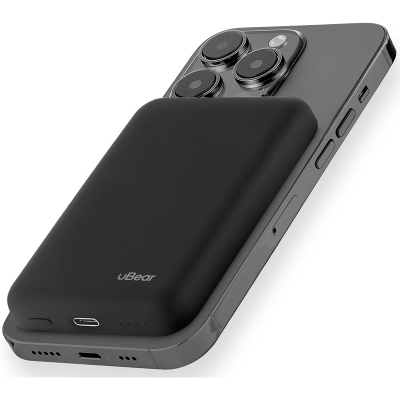 PB10BL5000-PDM Внешний аккумулятор uBear Flow Magnetic Power bank 5000mAh, PD20W, черный